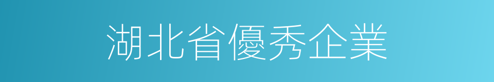 湖北省優秀企業的同義詞