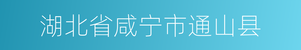 湖北省咸宁市通山县的同义词