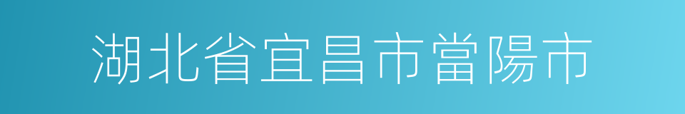 湖北省宜昌市當陽市的同義詞