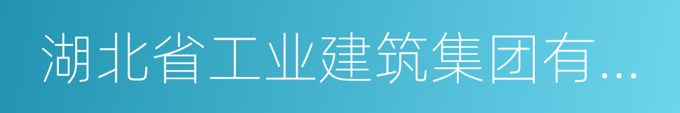 湖北省工业建筑集团有限公司的同义词