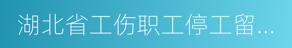 湖北省工伤职工停工留薪期管理办法的同义词