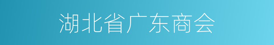 湖北省广东商会的同义词