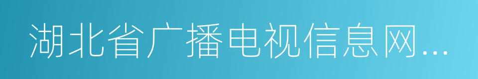 湖北省广播电视信息网络股份有限公司的同义词