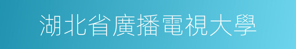 湖北省廣播電視大學的同義詞