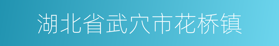 湖北省武穴市花桥镇的同义词