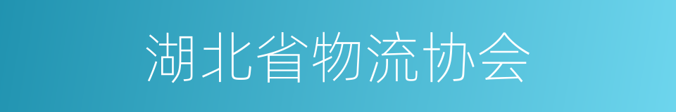 湖北省物流协会的同义词