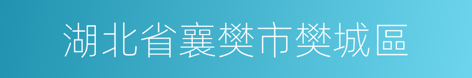 湖北省襄樊市樊城區的同義詞