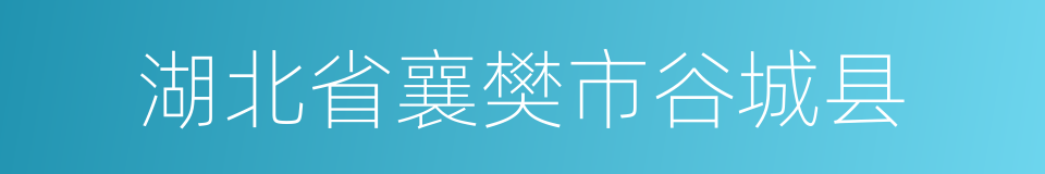 湖北省襄樊市谷城县的同义词