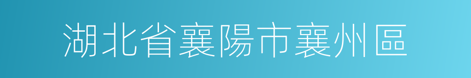 湖北省襄陽市襄州區的同義詞