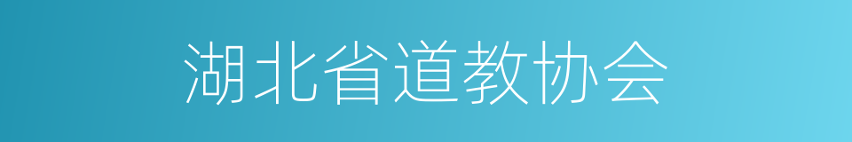 湖北省道教协会的同义词