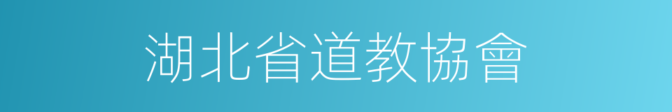 湖北省道教協會的同義詞