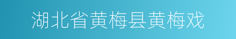 湖北省黄梅县黄梅戏的同义词