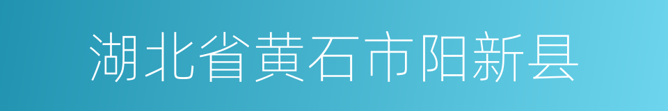 湖北省黄石市阳新县的同义词