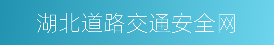 湖北道路交通安全网的同义词