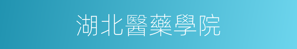 湖北醫藥學院的同義詞