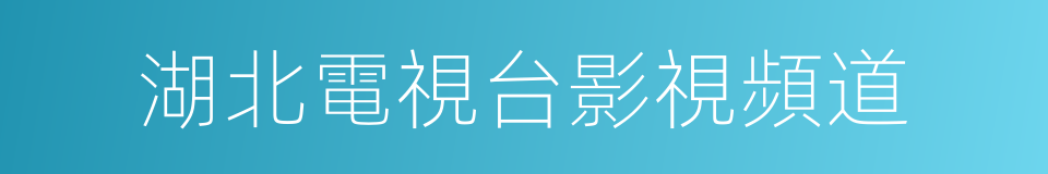 湖北電視台影視頻道的同義詞
