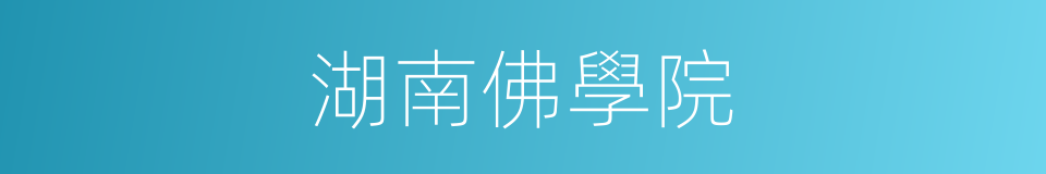 湖南佛學院的同義詞