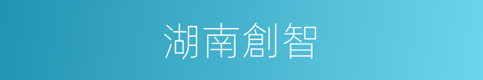 湖南創智的同義詞