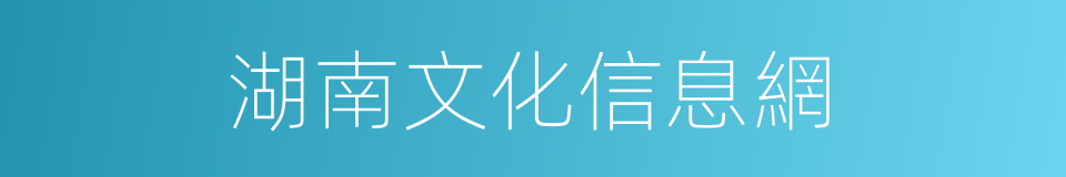 湖南文化信息網的同義詞