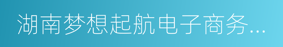 湖南梦想起航电子商务有限公司的同义词