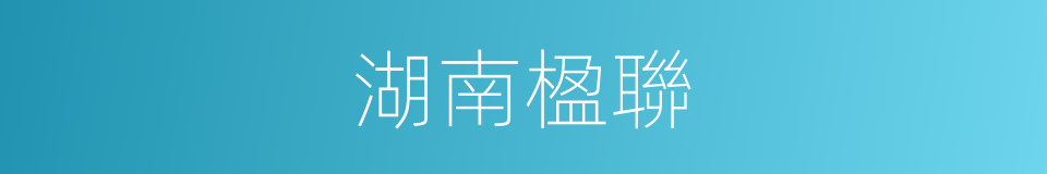 湖南楹聯的同義詞