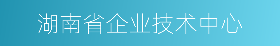 湖南省企业技术中心的同义词