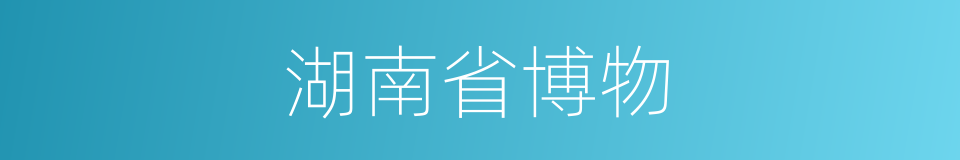 湖南省博物的同义词