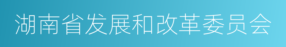 湖南省发展和改革委员会的同义词