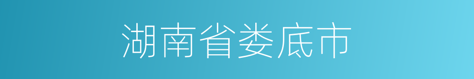 湖南省娄底市的同义词