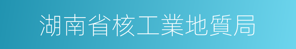 湖南省核工業地質局的同義詞