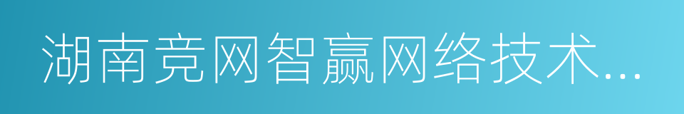 湖南竞网智赢网络技术有限公司的同义词