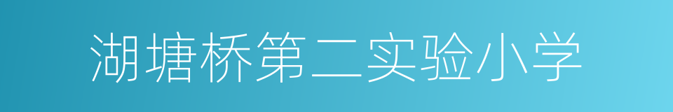 湖塘桥第二实验小学的同义词