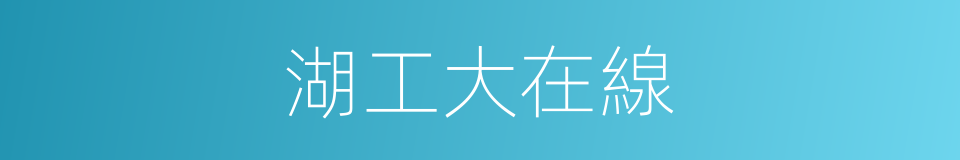 湖工大在線的同義詞