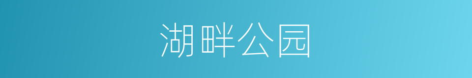 湖畔公园的同义词