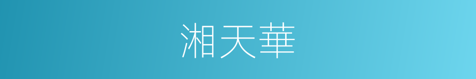 湘天華的同義詞