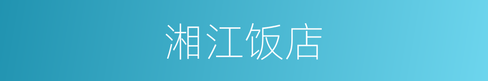 湘江饭店的同义词