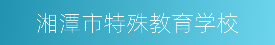 湘潭市特殊教育学校的同义词