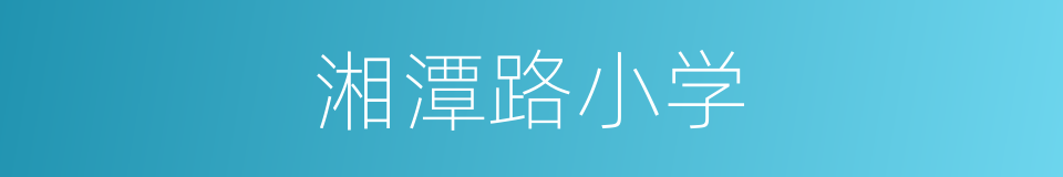 湘潭路小学的同义词