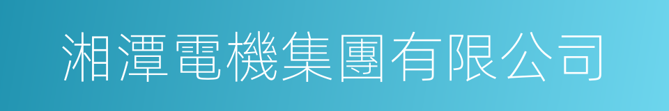 湘潭電機集團有限公司的同義詞
