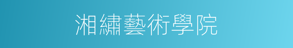湘繡藝術學院的同義詞