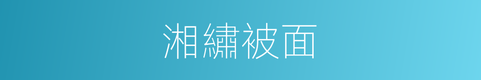 湘繡被面的同義詞