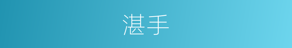 湛手的同义词