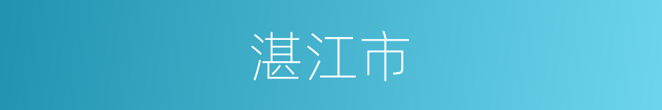 湛江市的同义词