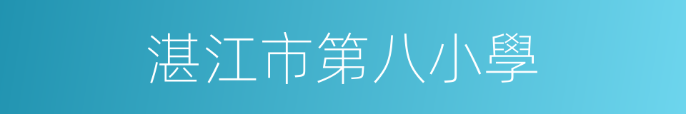 湛江市第八小學的同義詞