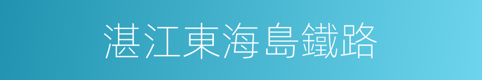 湛江東海島鐵路的同義詞