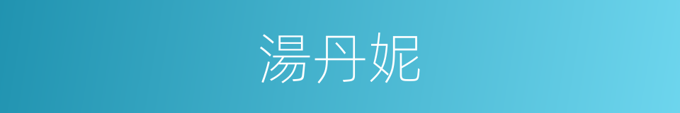 湯丹妮的同義詞