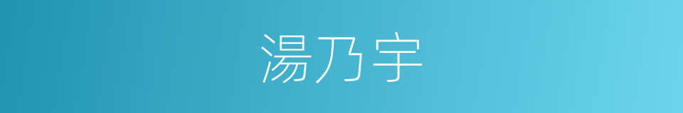 湯乃宇的同義詞