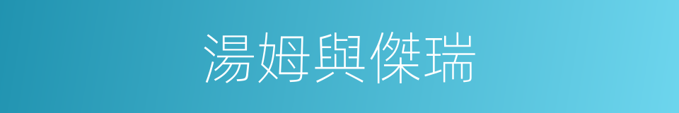 湯姆與傑瑞的同義詞