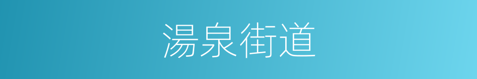 湯泉街道的同義詞