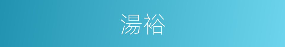 湯裕的同義詞